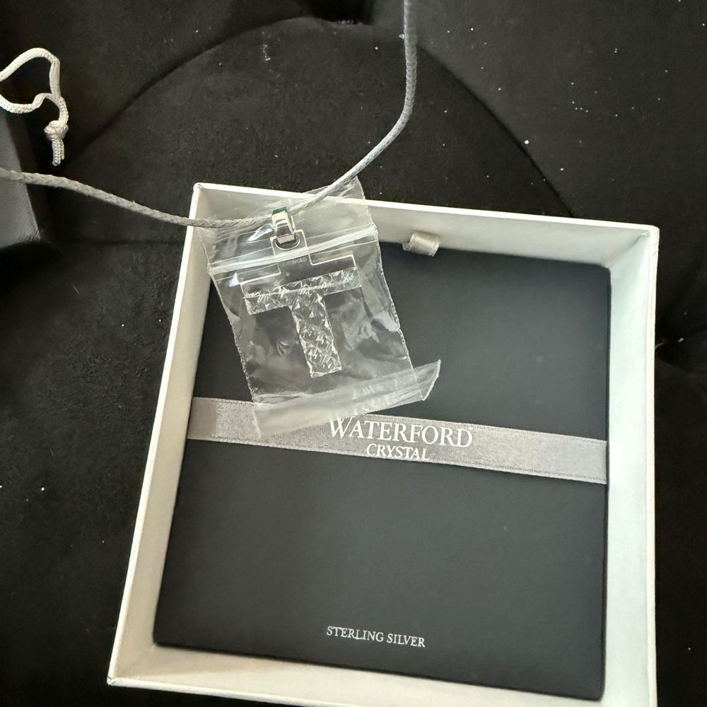 Waterford Cross Crystal & Silver Necklace